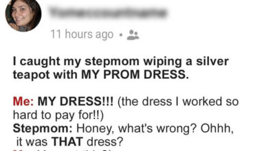 Photo of Woman Cuts Her Stepdaughter’s Prom Dress to Pieces — Dad Has Daughter’s Back & Teaches Wife a Lesson